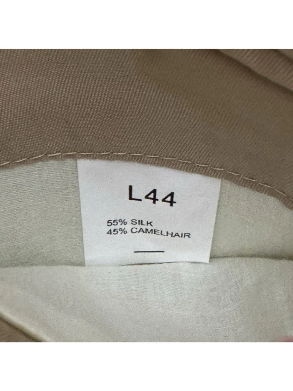 Jos. A. Bank Signature 44L Silk Camel Hair Tan Herringbone Sport Coat